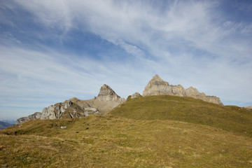 Rossstock and Fulen in the central swiss alps in autumn