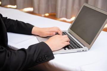 businessman working on laptop