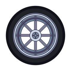 Obraz premium car tire icon over white background