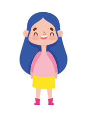 cute girl expression emotion gesture cartoon
