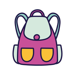 back to school education backpack accessory icon