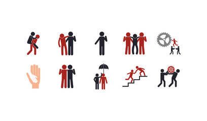 Isolated avatars set vector design