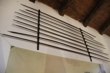 spears on wall