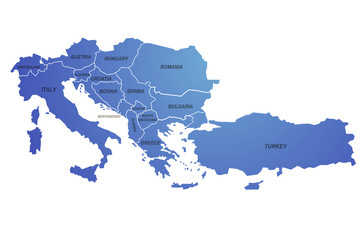 europe map of the world by region. graphic design world map. 