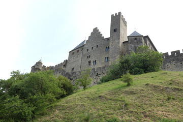 Fototapeta na wymiar Carcassonne, France - April 27: Capture photo of the castle on April 27, 2017 in Carcassonne, France.