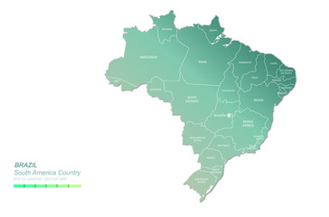 brazil map. southamerica country map.