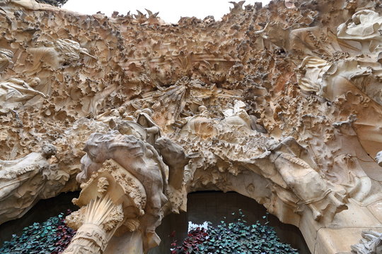 Cathedral Of La Sagrada Familia. It Is Designed By Architect Antonio Gaudi And Is Being Built Since 1882 With The Donations Of People