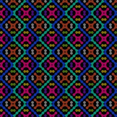 The Amazing of Colorful Circle Pink, Purple, Orange, Yellow, Blue and Green , Abstract, Repeat, Illustrator Pattern Wallpaper 