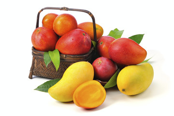 Irwin mango on the white background