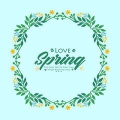 Obraz premium Vintage frame design with ornate leaf and floral, for love spring card design. Vector