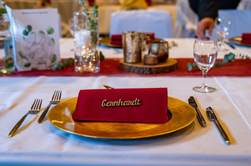 table set for dinner