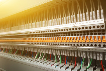 group of terminal connections, automation board.