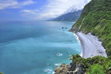 High angle shot of Qingshui Cliff Sioulin