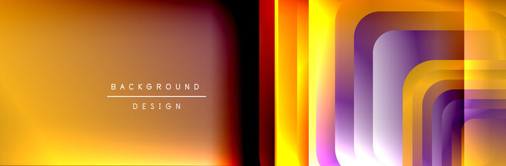 Round squares shapes composition geometric abstract background. Vector Illustration