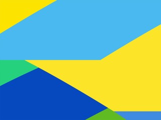 The Amazing of Colorful Art Green, Blue and Yellow, Abstract Modern Shape Background or Wallpaper