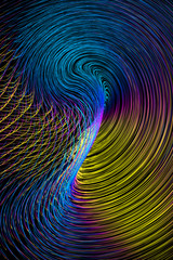 Abstract background of fingerprint texture consisting of gradient distorted lines.