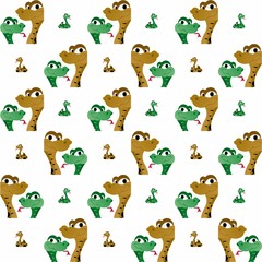 The Amazing of Cute Green and Brown Snake Issues the Tongue Illustration, Cartoon Funny Character, Pattern Wallpaper