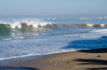 Waves on a Puerto Vallarta beach