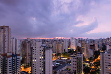 São Paulo city at night