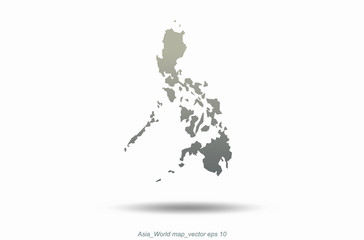 philippines map.  asia countries map. asia map.