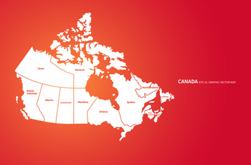 canada map. north america country map. 