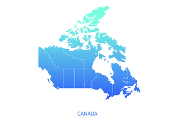 canada map. north america country map. canadian country.