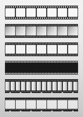 Set of seamless film frame. Film strip. Vector illustration