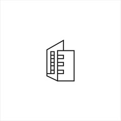 Fototapeta na wymiar Buildings logo Icon template design in Vector illustration. Black Logo And White Backround 