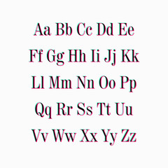 font with 3d glitch effect