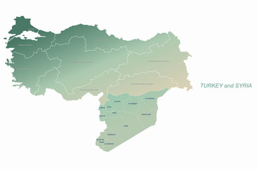 Obraz premium arab countries map. middle east countries map.
