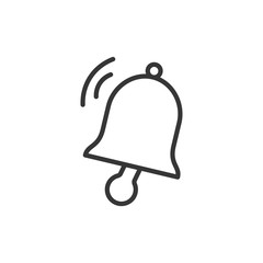 Bell icon vector, Alarm, service handbell sign Isolated on white background. Trendy Flat style for graphic design, logo, Web site, social media, UI, mobile app, EPS10