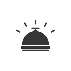 Obraz premium Bell icon vector, Alarm, service handbell sign Isolated on white background. Trendy Flat style for graphic design, logo, Web site, social media, UI, mobile app, EPS10