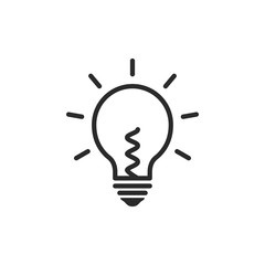 Light Bulb Icon Vector Illustration
