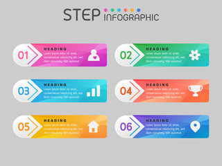 Geometric shape elements with steps,options,milestone,processes or workflow.Business data visualization.Creative step infographic template for presentation,vector illustration.