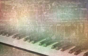 abstract gray grunge vintage sound background piano keys vector illustration