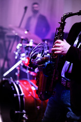 Fototapeta premium saxophone on stage