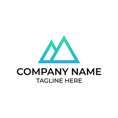 Modern and simple logo design for mountain