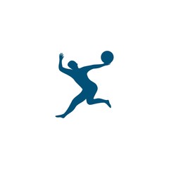 Fototapeta na wymiar Basketball player jumps logo