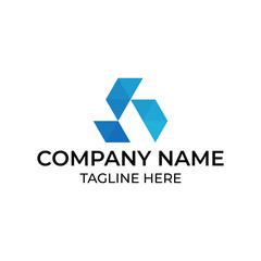 Modern and simple logo design for letter A