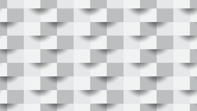 4k Abstract zoom focus white geometric shape from gray cubes.Brick wall squares texture.Panoramic Solid Surface background.Creative design Seamless minimal modern pattern wallpaper footage video