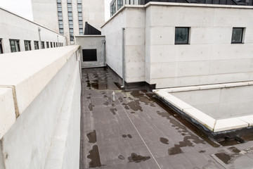 flat roof with dome