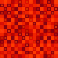 Wicker tile of red intersecting rectangles and dark bricks.