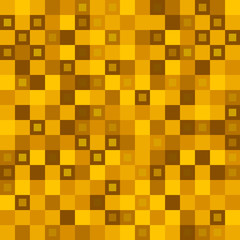 Wicker tile of gold intersecting rectangles and dark bricks.