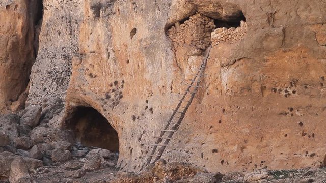 Caves near the Christian town of Maaloula, Syria