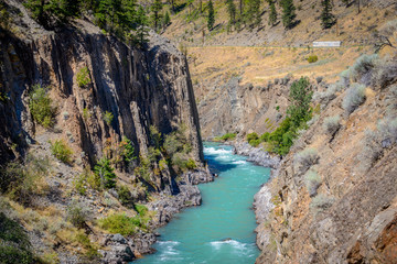 Majestic mountain river in summer in Vancouver, Canada.