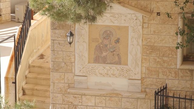 The church in Christian town of Maaloula, Syria,