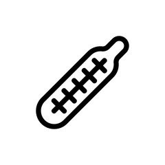 the thermometer icon is a vector. Thin line sign. Isolated contour symbol illustration