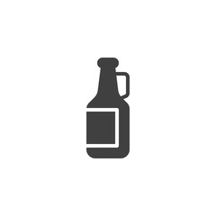Beer bottle vector icon. filled flat sign for mobile concept and web design. Craft beer bottle glyph icon. Pub, brewery, bar symbol, logo illustration. Vector graphics