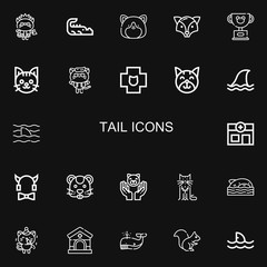 Editable 22 tail icons for web and mobile