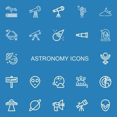 Editable 22 astronomy icons for web and mobile